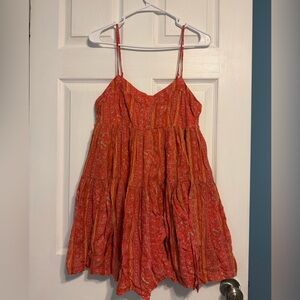 American Eagle Outfitters Pink Paisley Dress